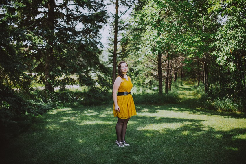 Vintage Inspired Bridesmaid in Yellow