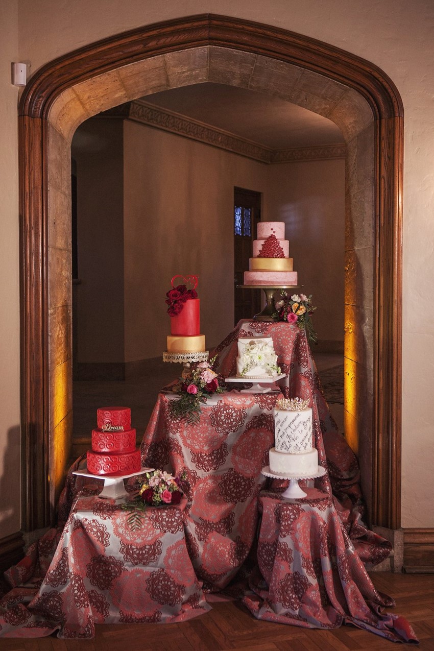 Opulent Valentines Wedding Cakes