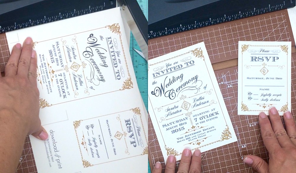 DIY Art Deco Wedding Stationery with Download & Print
