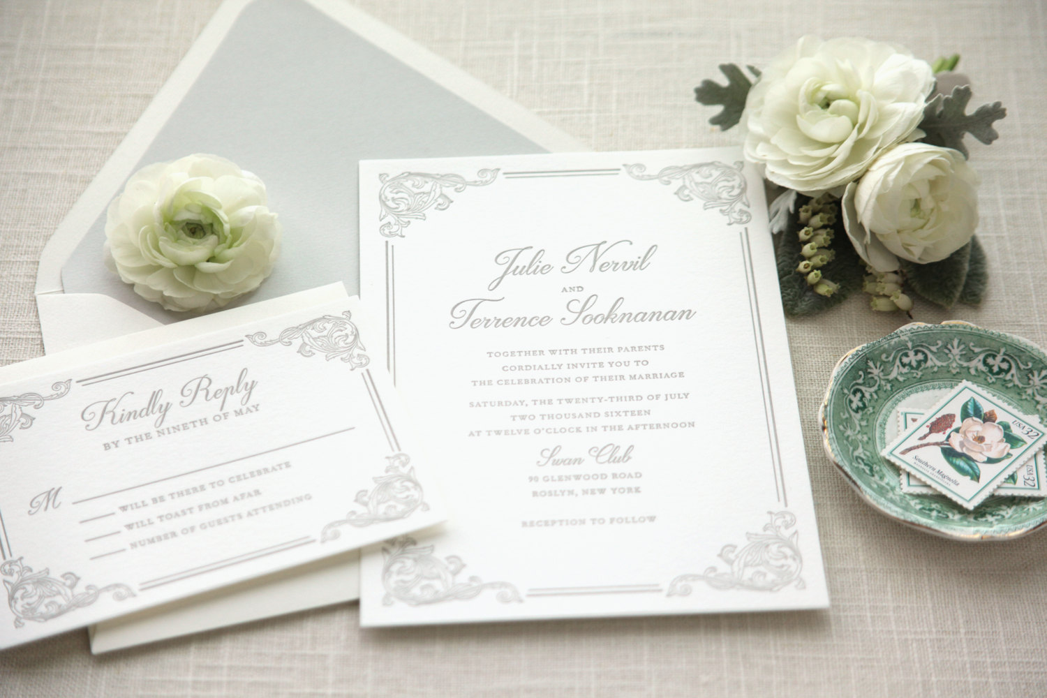 Letterpress Wedding Stationery Suite