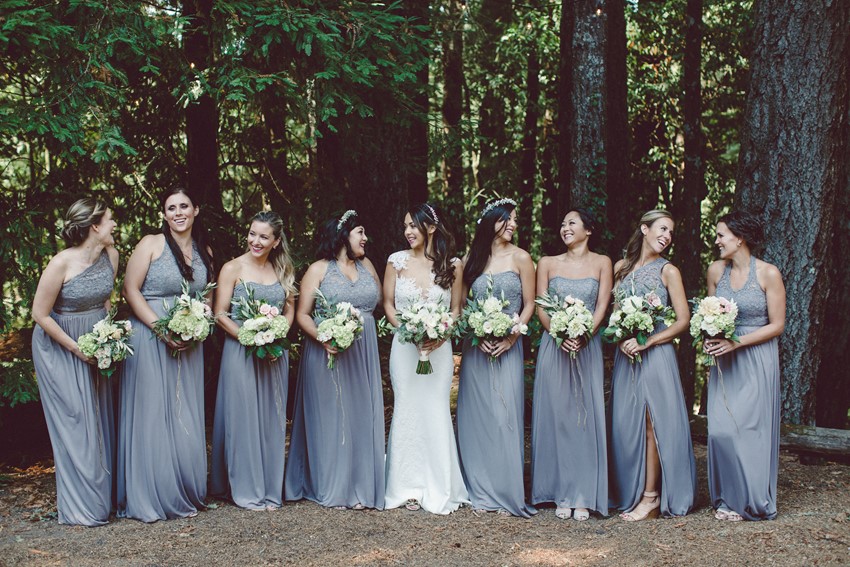 Elegant Bride & Lavender Bridesmaids