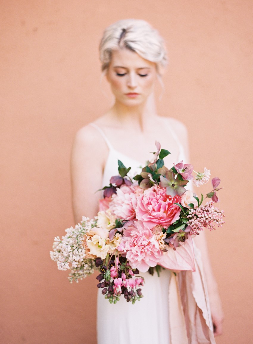 Organic Pink Bridal Bouquet