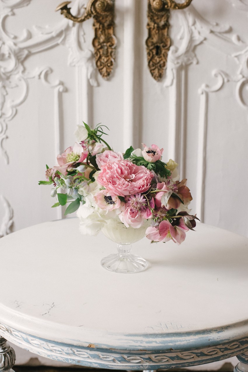 Romantic Pink Floral Wedding Centerpiece