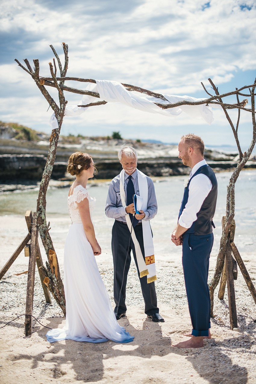 New Zealand Beach Wedding Ceremony