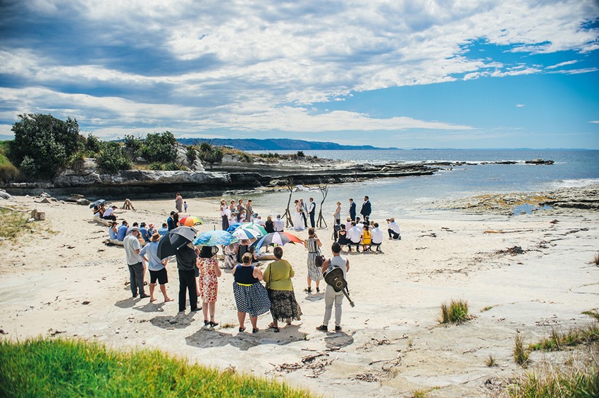 New Zealand Beach Wedding Ceremony