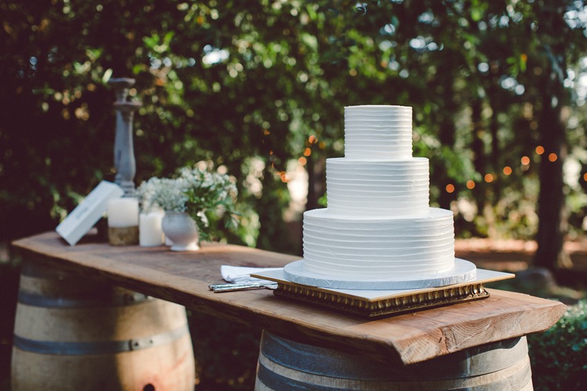 Rustic Woodland Wedding Cake Table