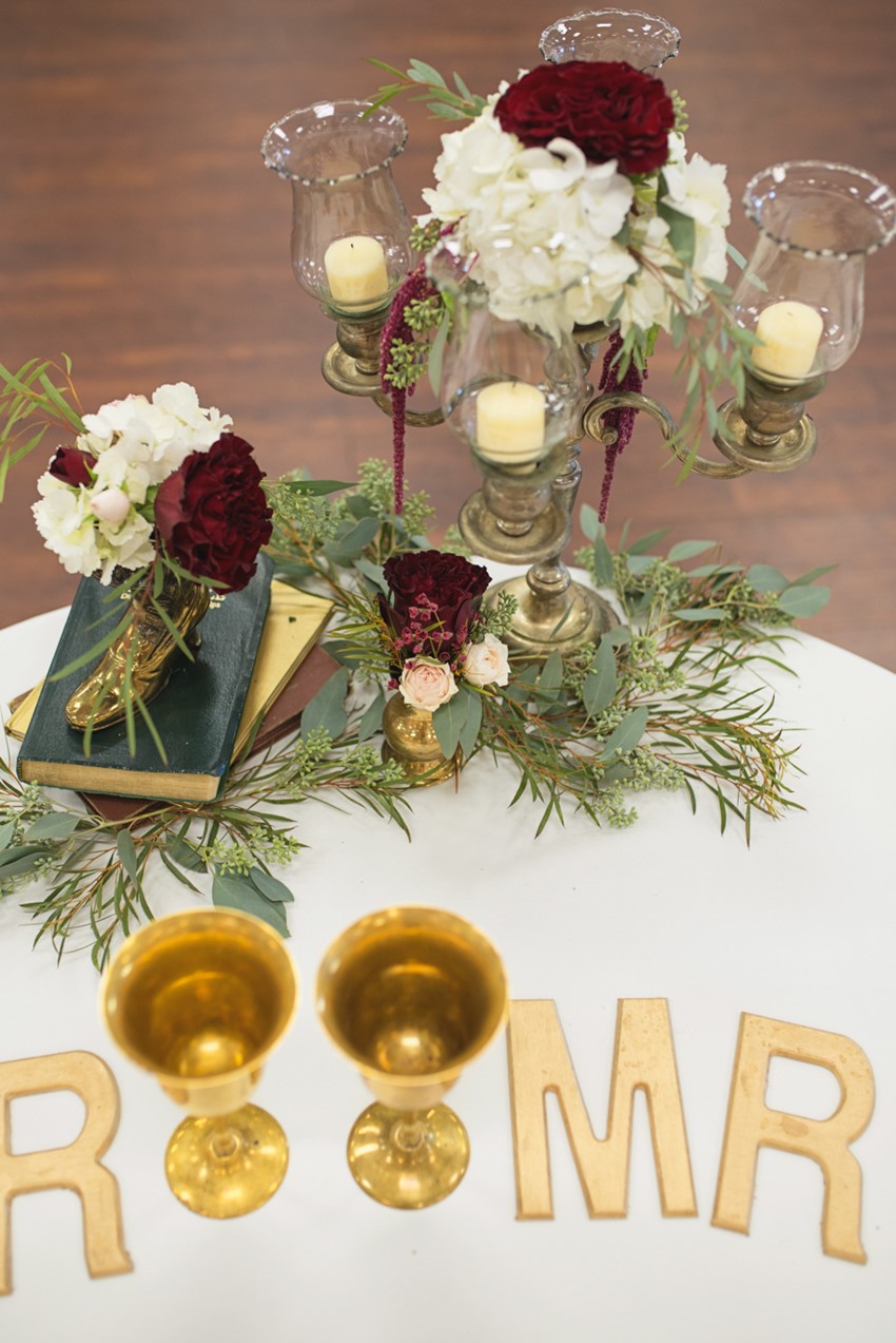 Vintage Inspired Wedding Sweetheart Table