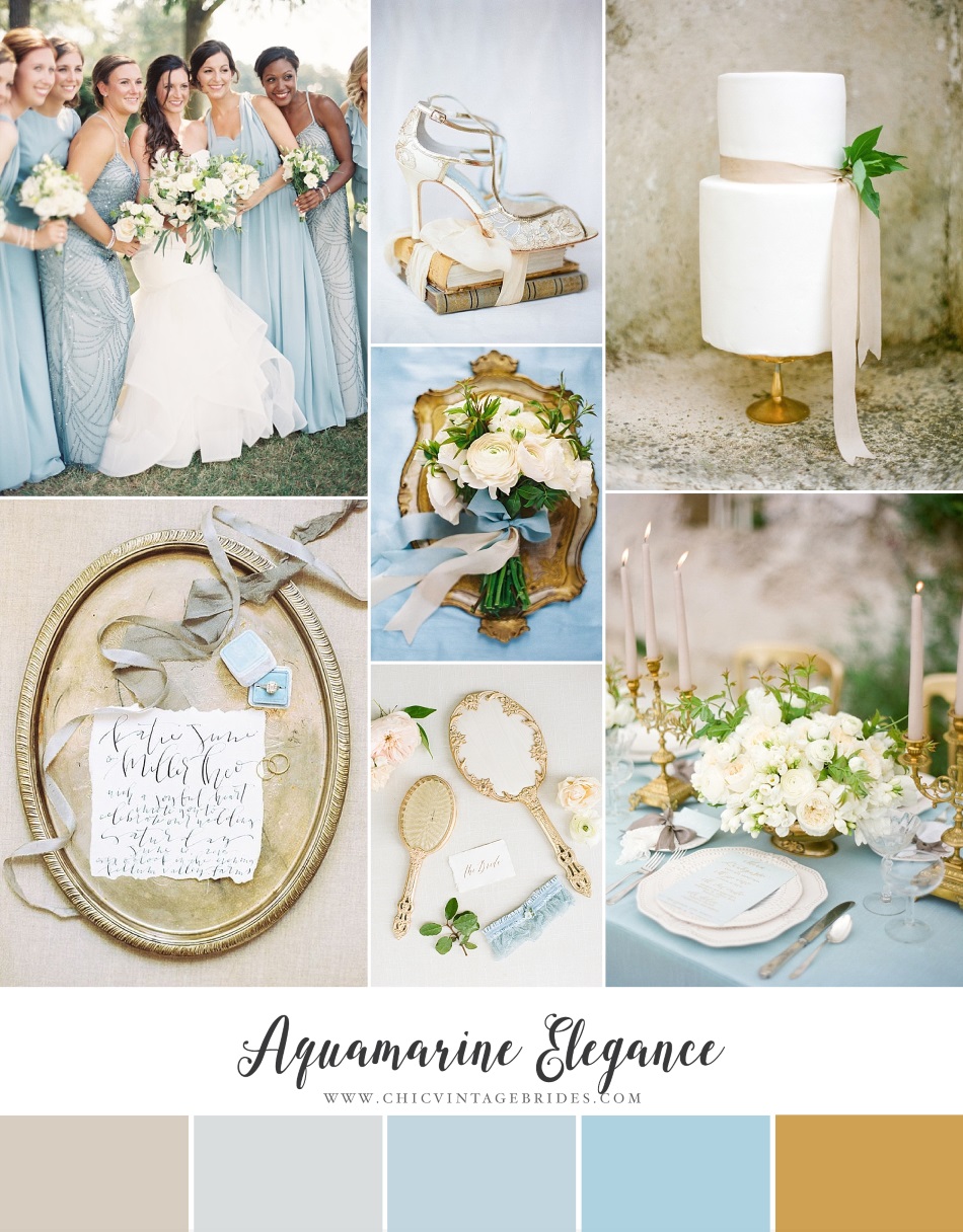 Aquamarine Elegance - Spring Wedding Inspiration in Aquamarine Blue & Elegant Neutrals
