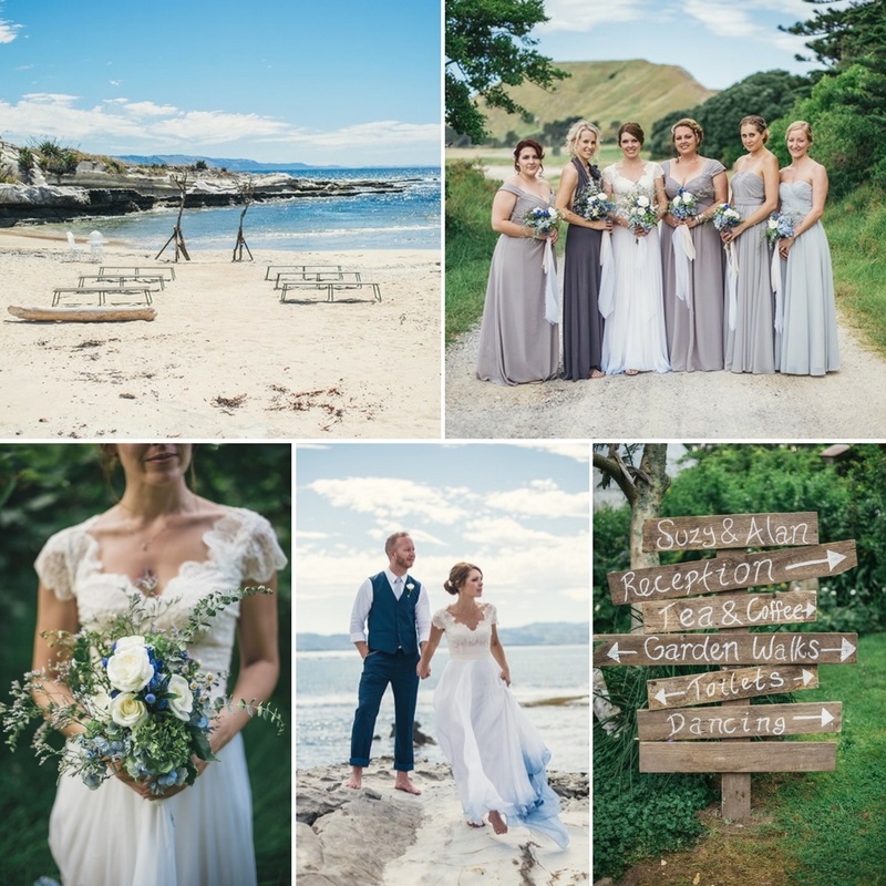 A Boho-Vintage Beach Wedding in New Zealand