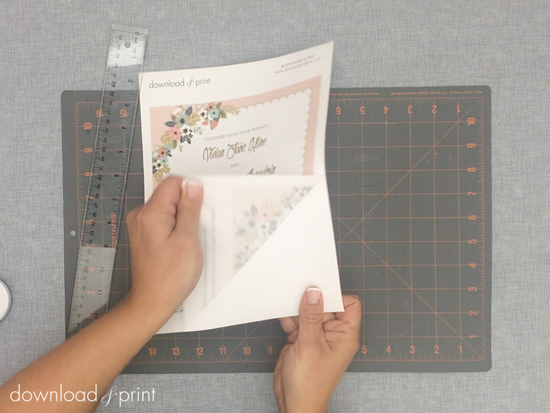 Vintage Handkerchief Wedding Invitation DIY with Download & Print