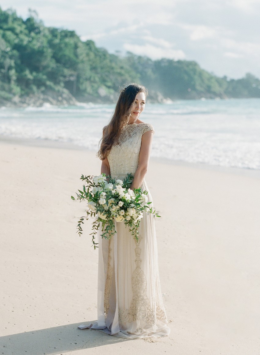 Fine Art Beach Wedding Bridal Look