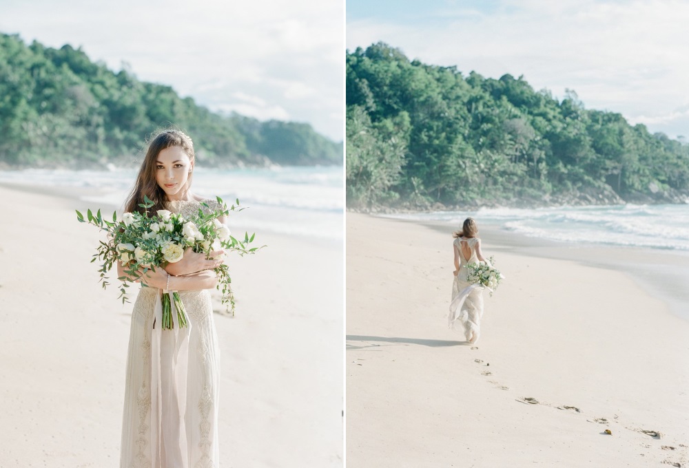 Fine Art Beach Wedding Bridal Look
