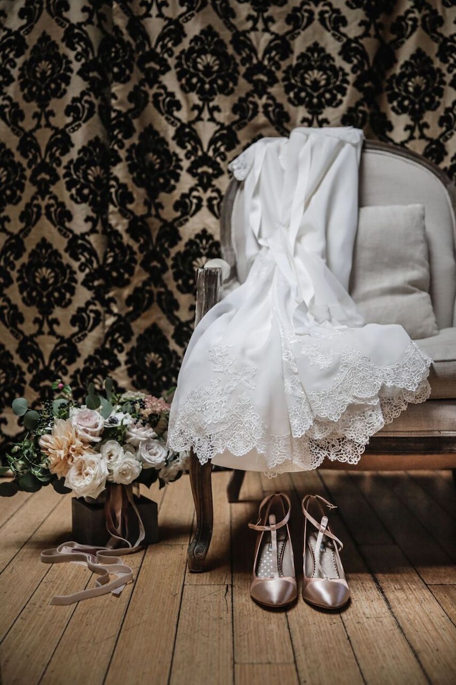 Wedding Dress & Bouquet