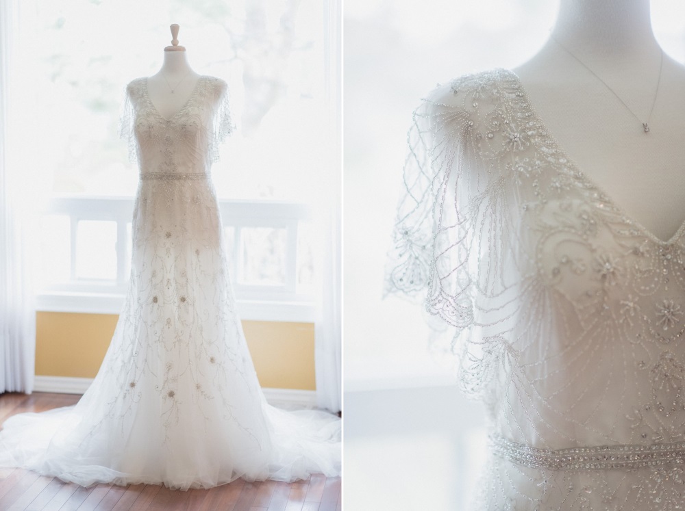 Vintage Inspired Embellished Wedding Dress