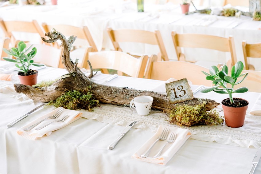 Boho Vintage Marquee Wedding Table Number
