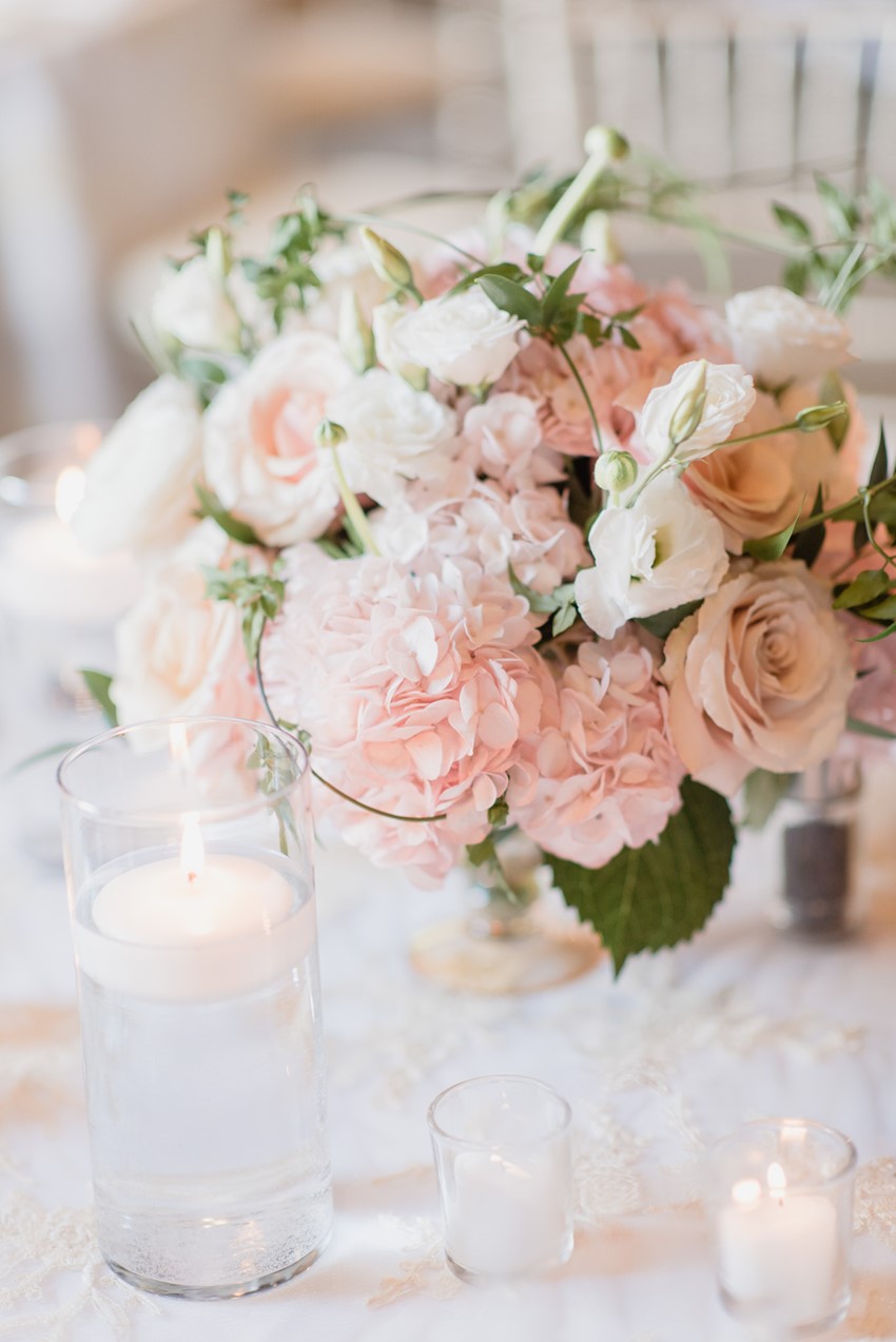 Romantic Pink Candlelit Wedding Reception