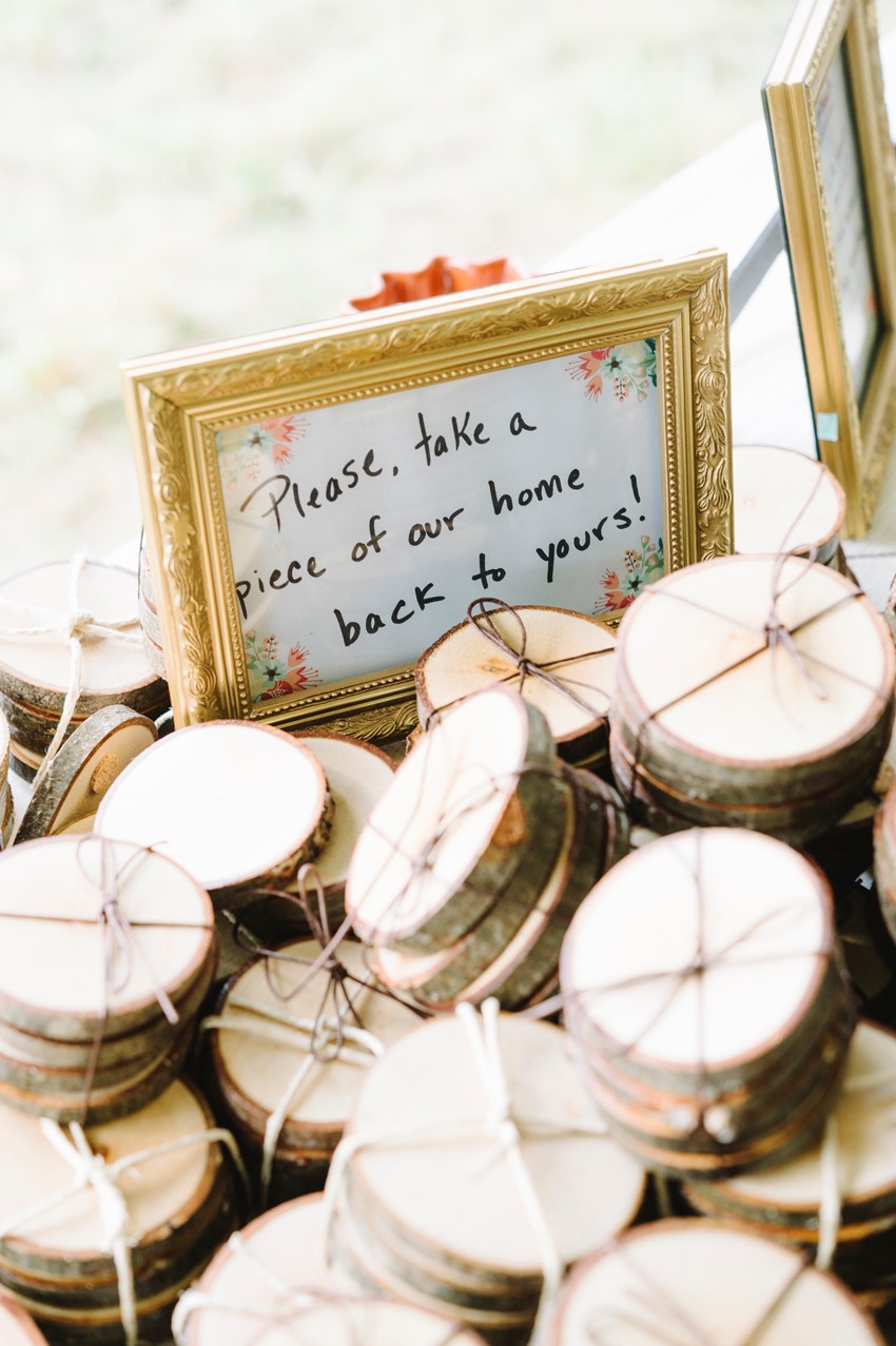 Rustic Wooden Coasters Wedding Favors