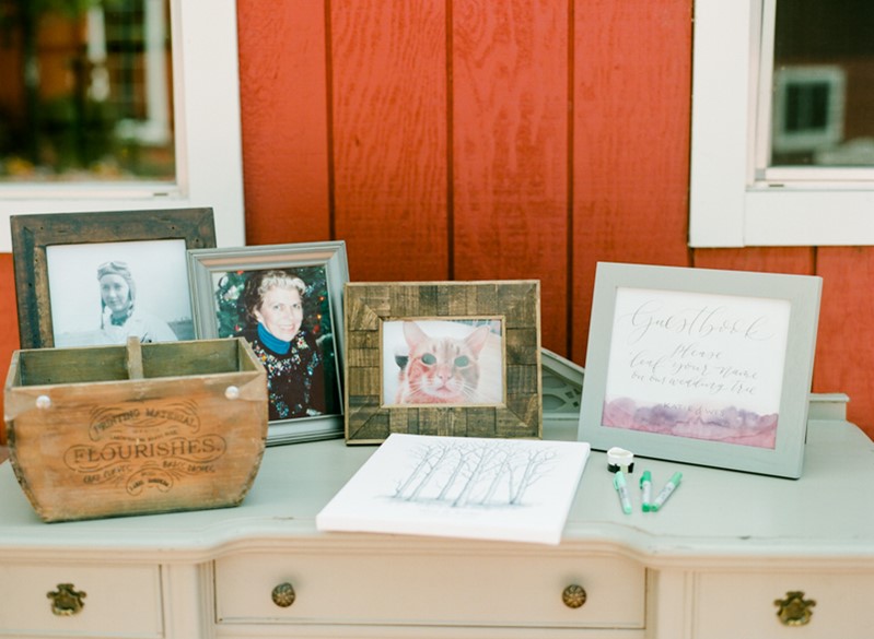 Boho Vintage Wedding Remembrance Table