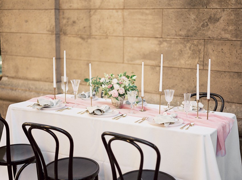 Romantic Pink Wedding Tablescape