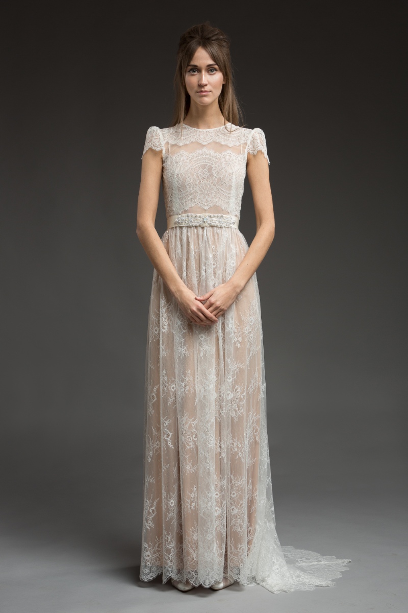 'Varvara' Lace Wedding Dress from 'Morning Mist' Bridal Collection by Katya Katya Shehurina 
