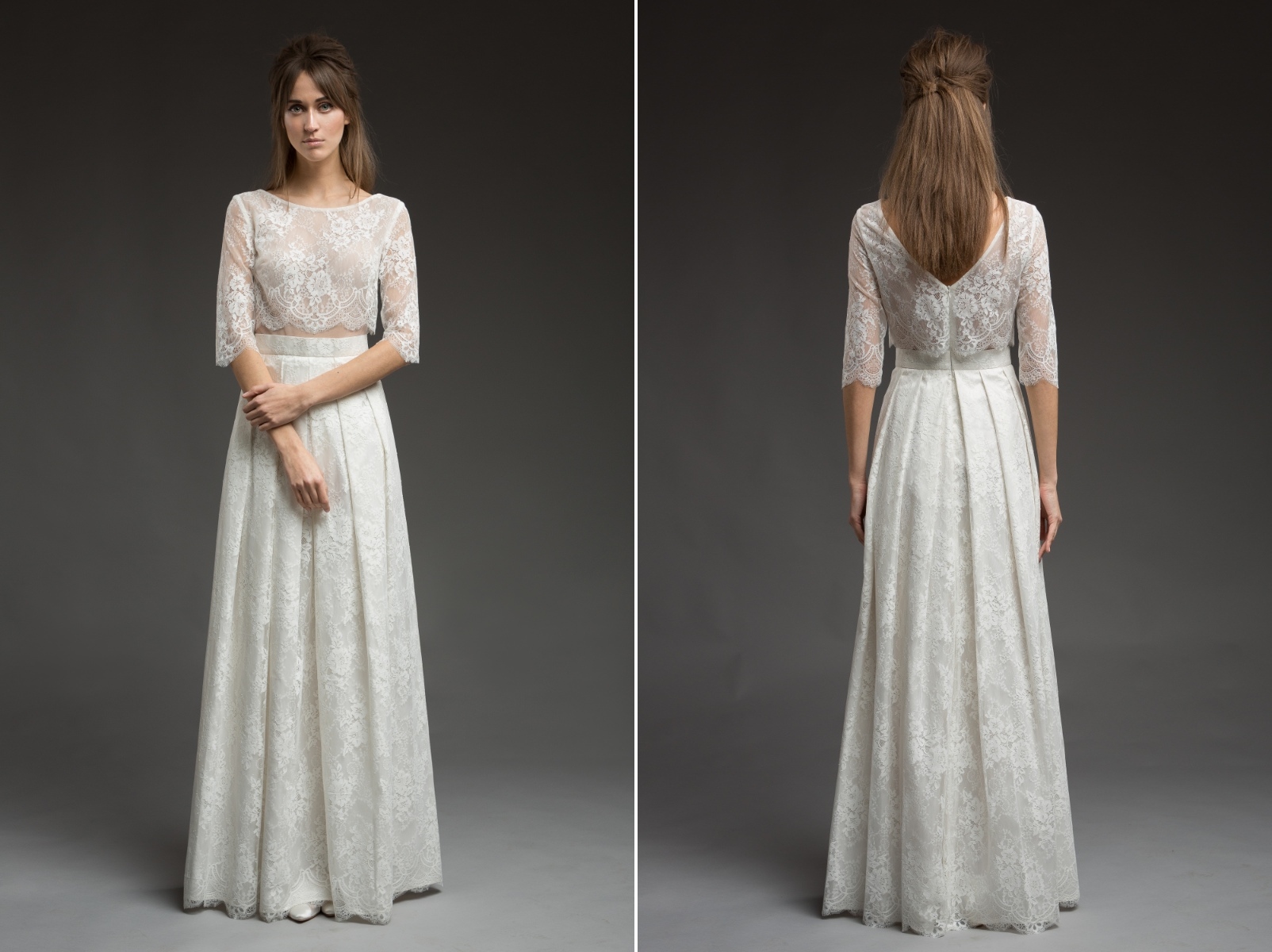'Faith' Lace Wedding Dress from 'Morning Mist' Bridal Collection by Katya Katya Shehurina 