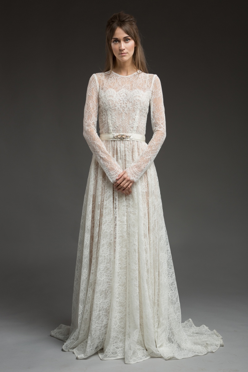 'Elizabeth' Lace Wedding Dress from 'Morning Mist' Bridal Collection by Katya Katya Shehurina 