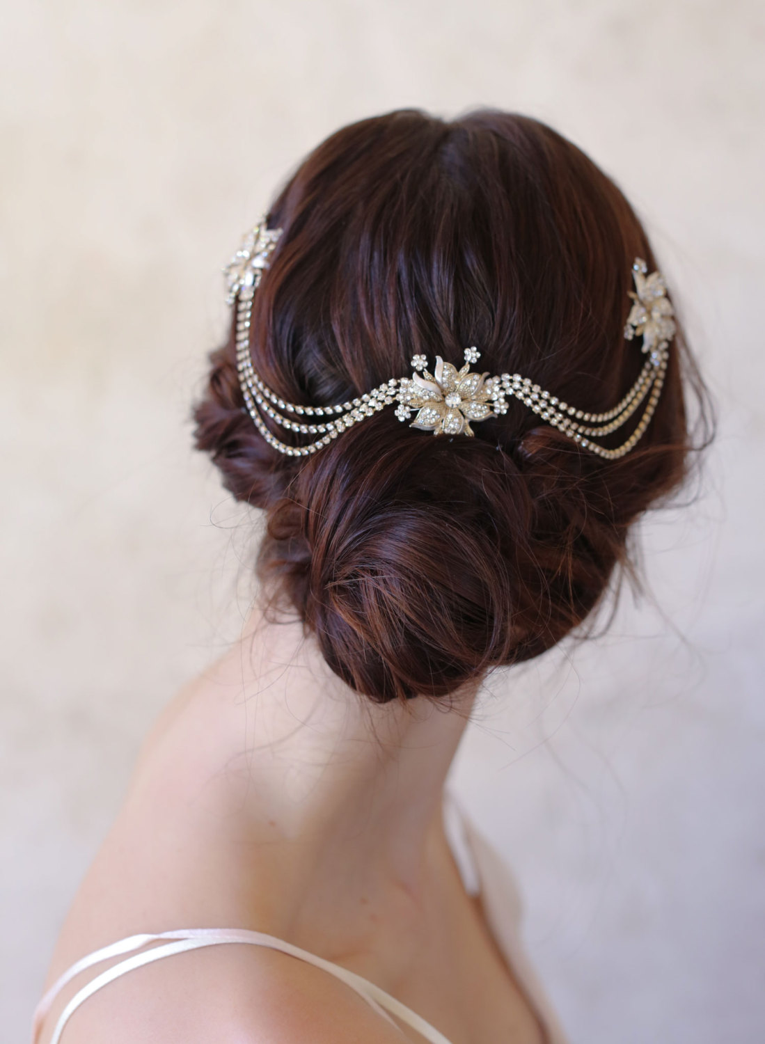 Twigs & Honey Floral Bridal Hair Chain