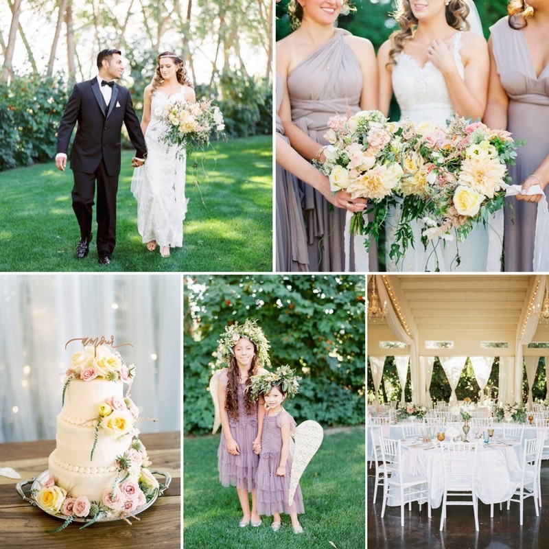 A Romantic Garden Wedding with a Vintage Tea Party Reception