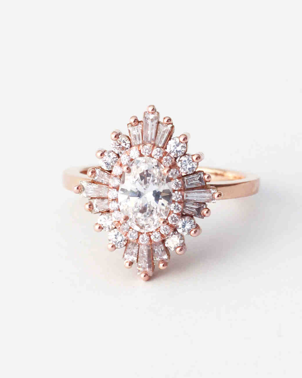 Heidi Gibson Oval Diamond Art Deco Engagement Ring