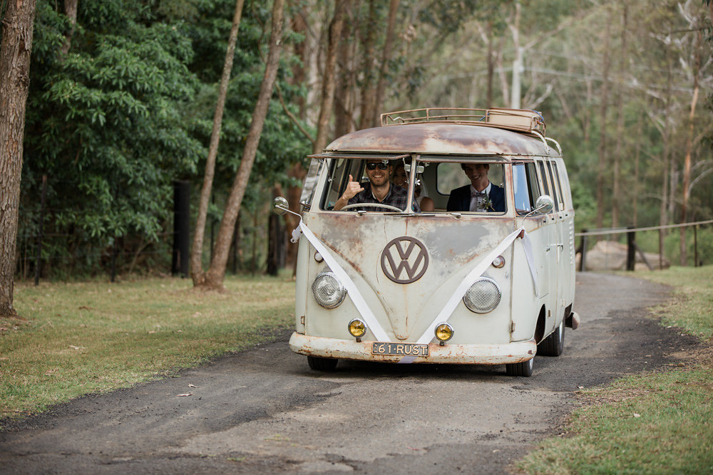 Vintage VW Camper Van Wedding Transport