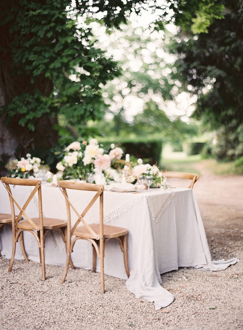 Modern Vintage Outdoor Wedding Reception