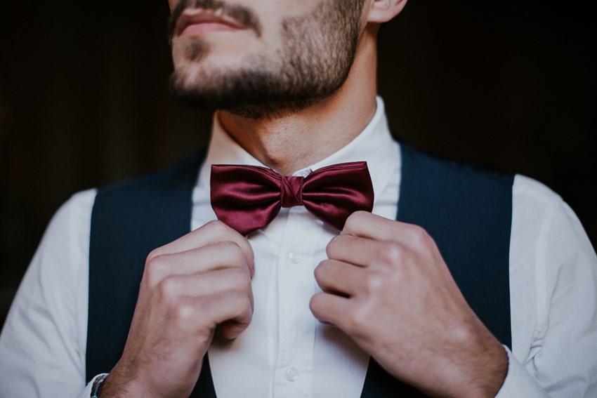 Red Silk Bow Tie