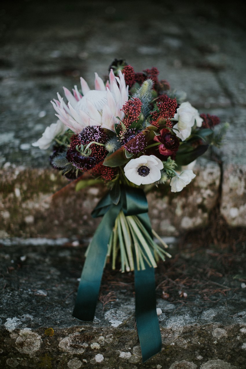 Red & Green Bridal Bouquet