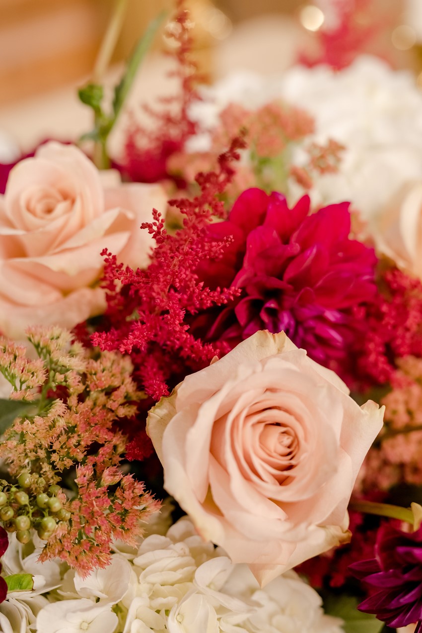 Garnet & Blush Wedding Flowers