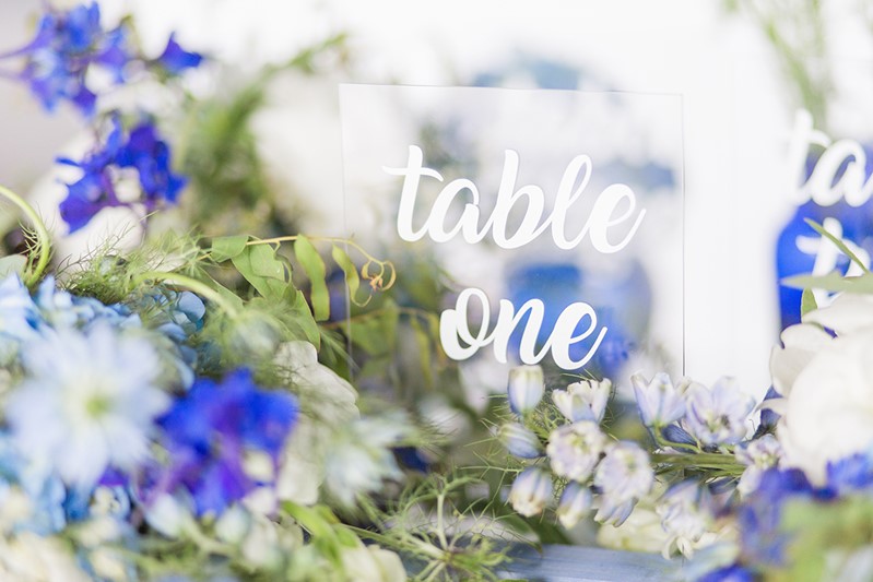 Calligraphy wedding table number