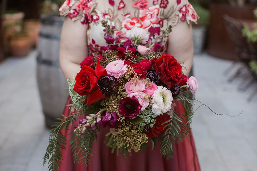 Stunning Red Bridal Bouquet