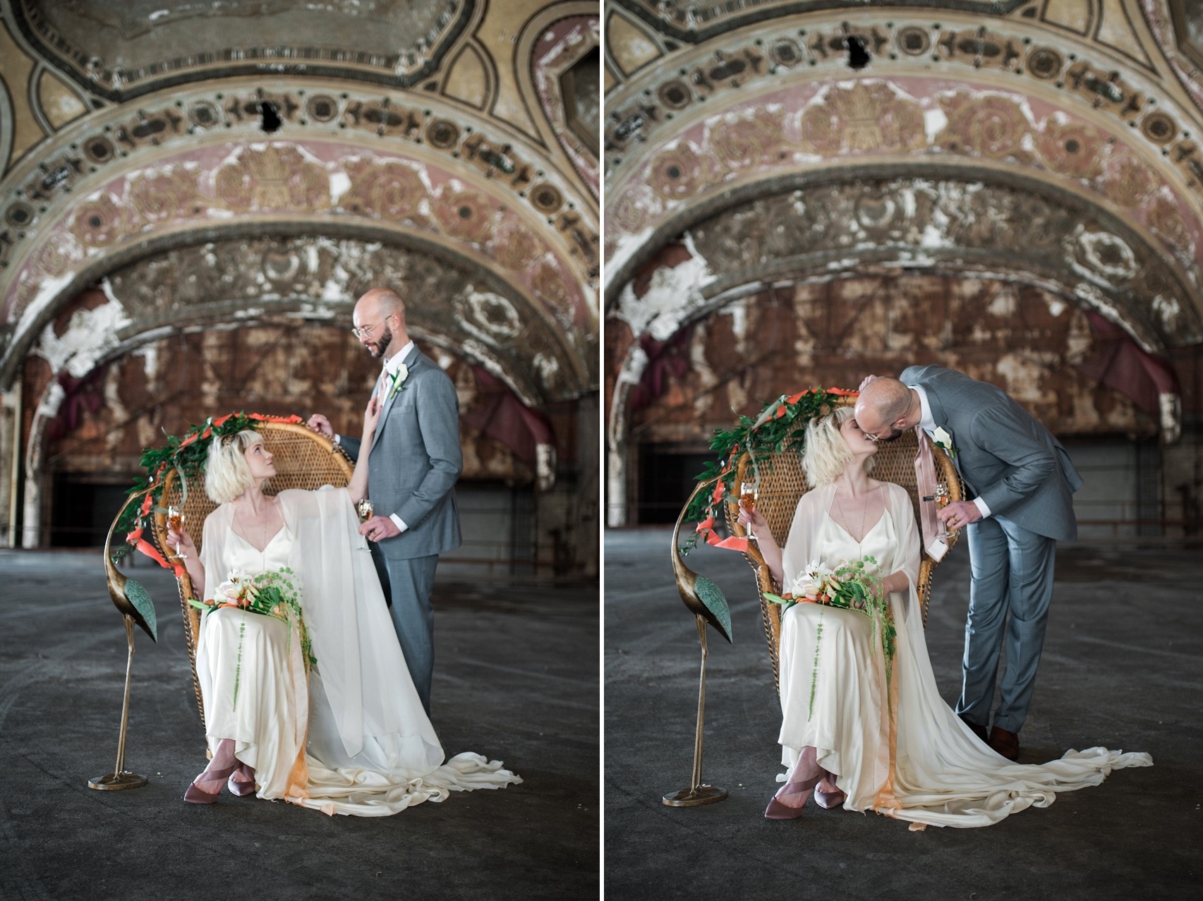 Art Nouveau Wedding Bride & Groom