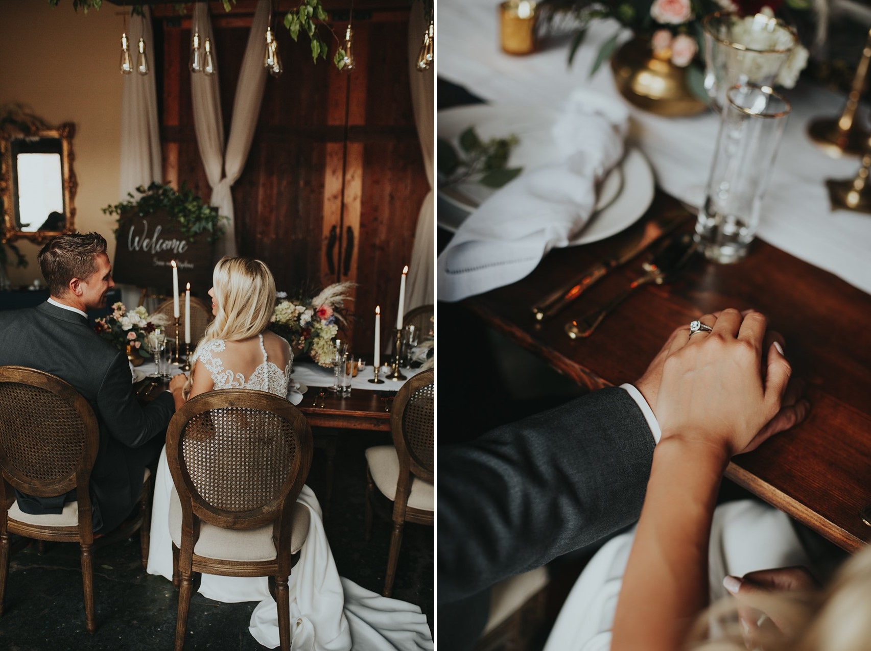 Romantic Rustic Vintage Wedding Reception