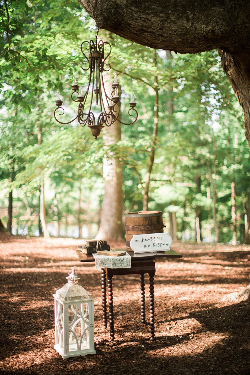 Rustic Vintage Woodland Wedding Ceremony Decor
