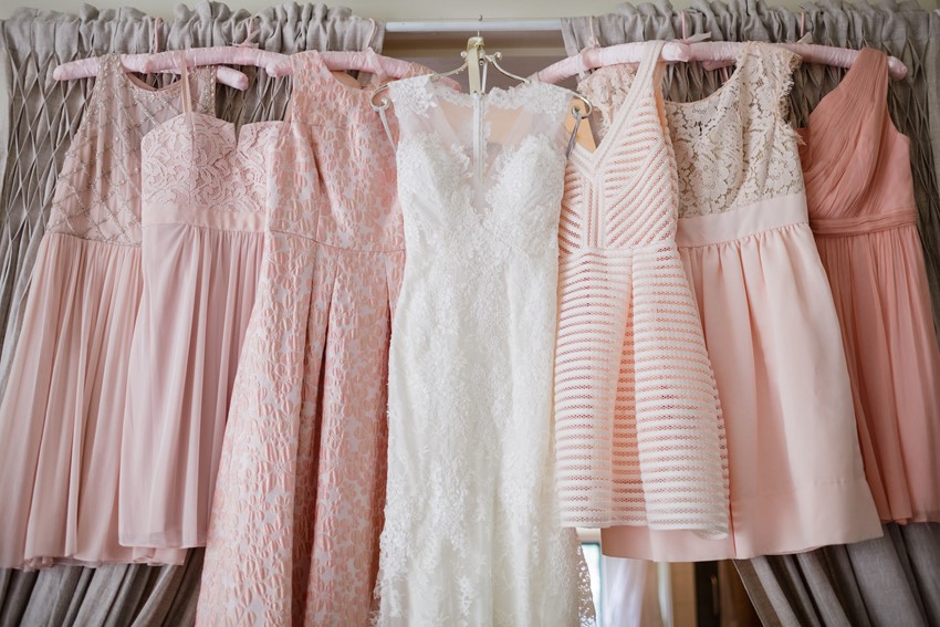 Mismatched Short Pink Bridesmaid Dresses