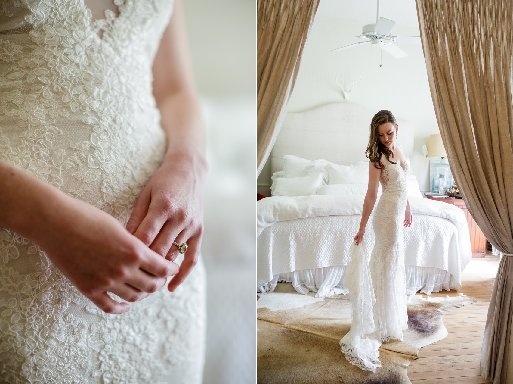 Elegant Lace Wedding Dress by Monique Lhuillier