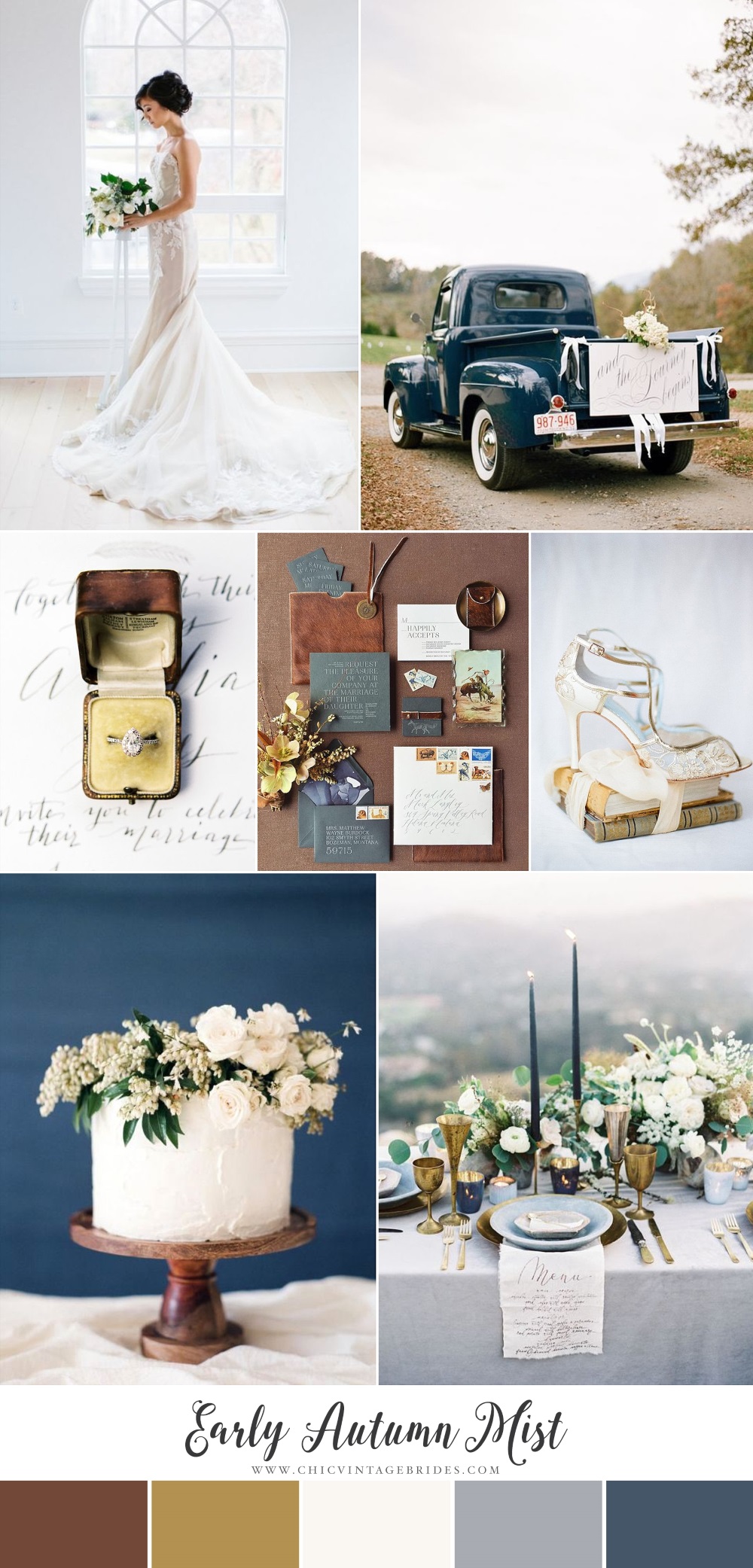 Early Autumn Mist - Fall Wedding Inspiration with Rustic Elegance