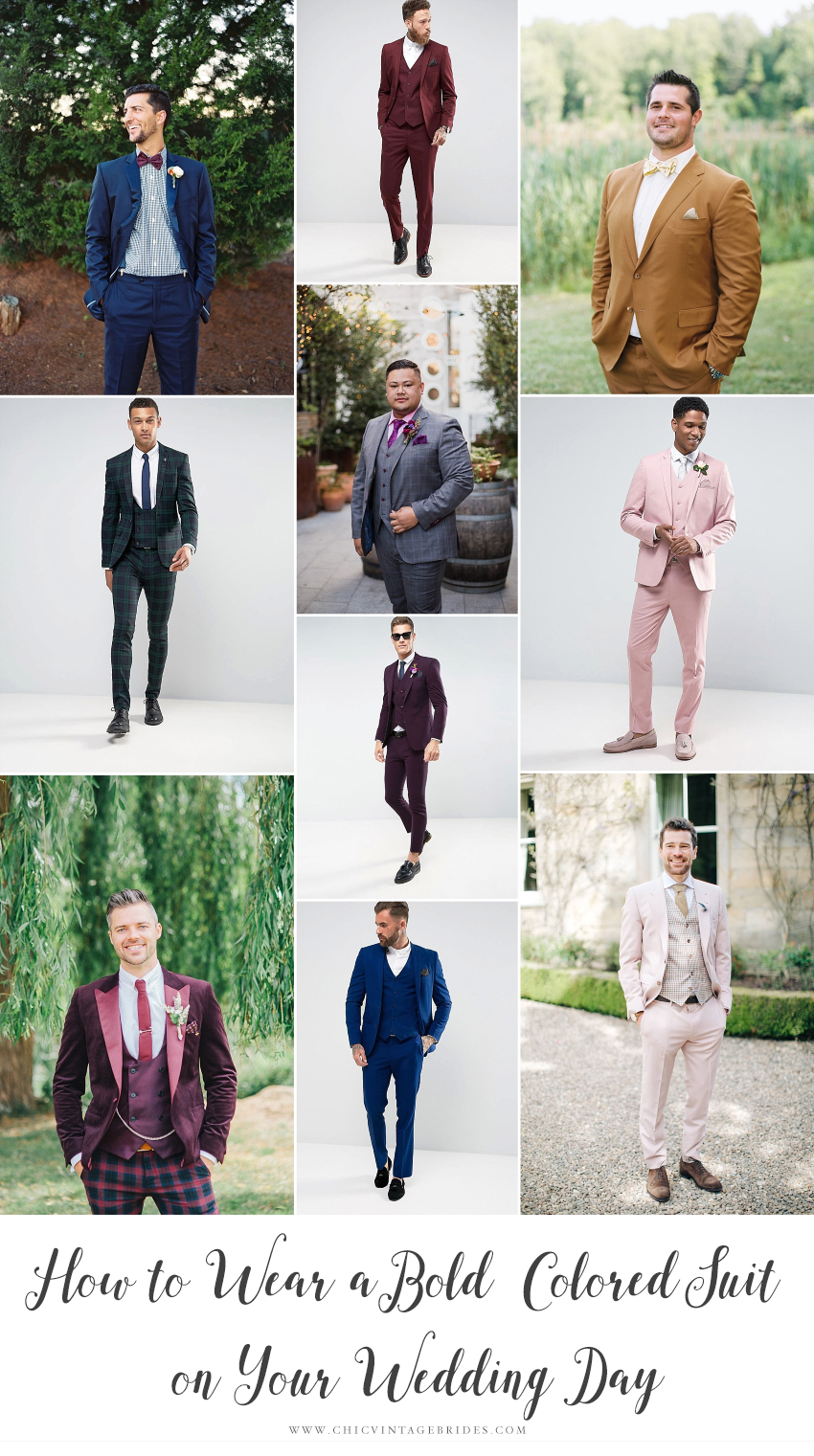 How to Wear a Bold Coloured Suit on Your Wedding Day