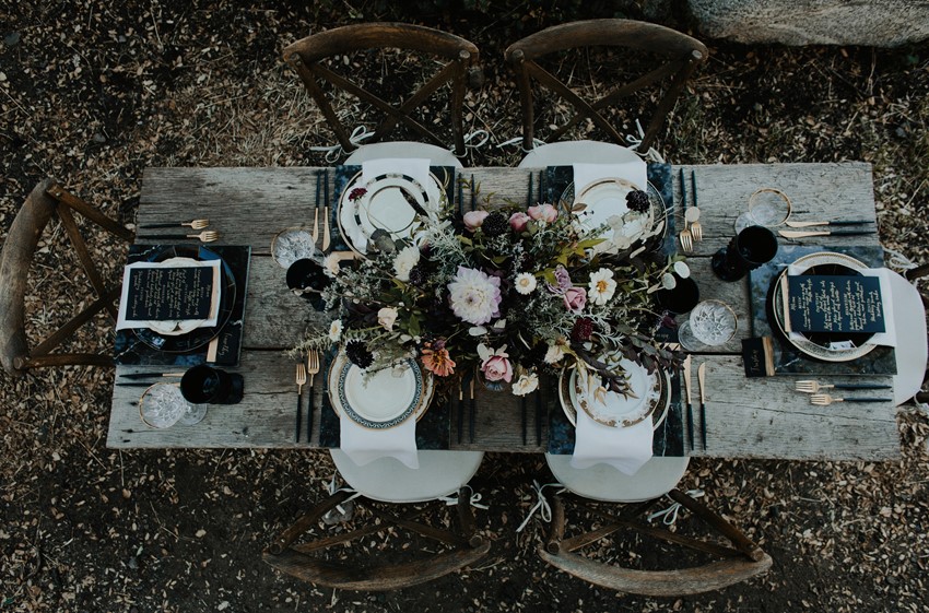 Halloween Wedding Tablescape