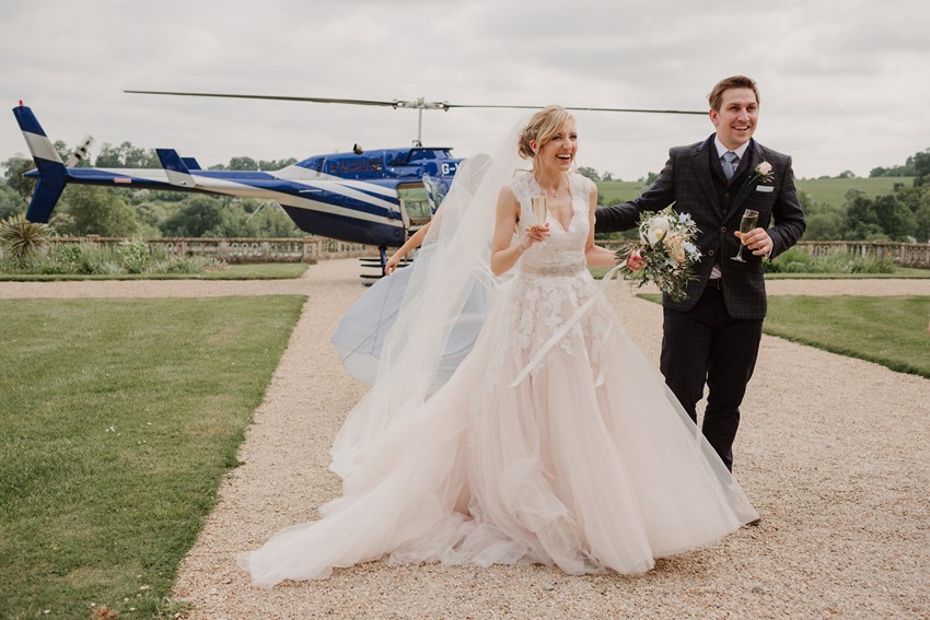 Helicopter Wedding Transport