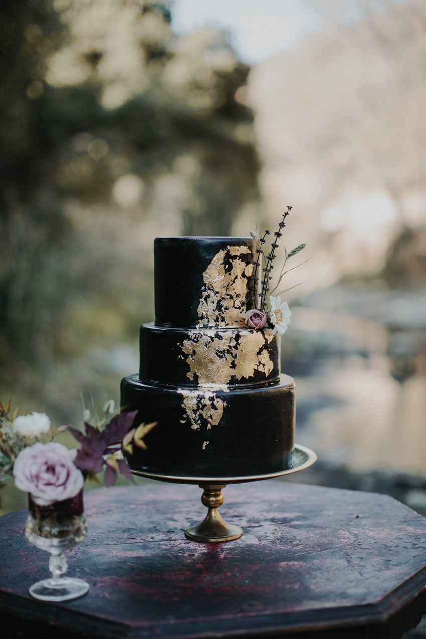 Halloween Black Wedding Cake