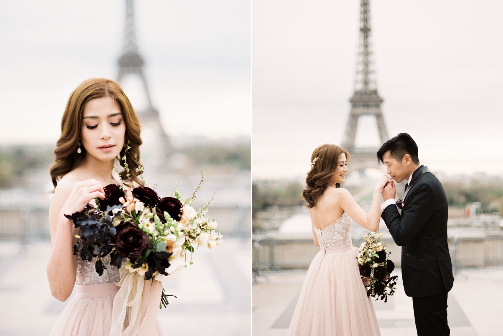 Eiffel Tower Paris Wedding Photos