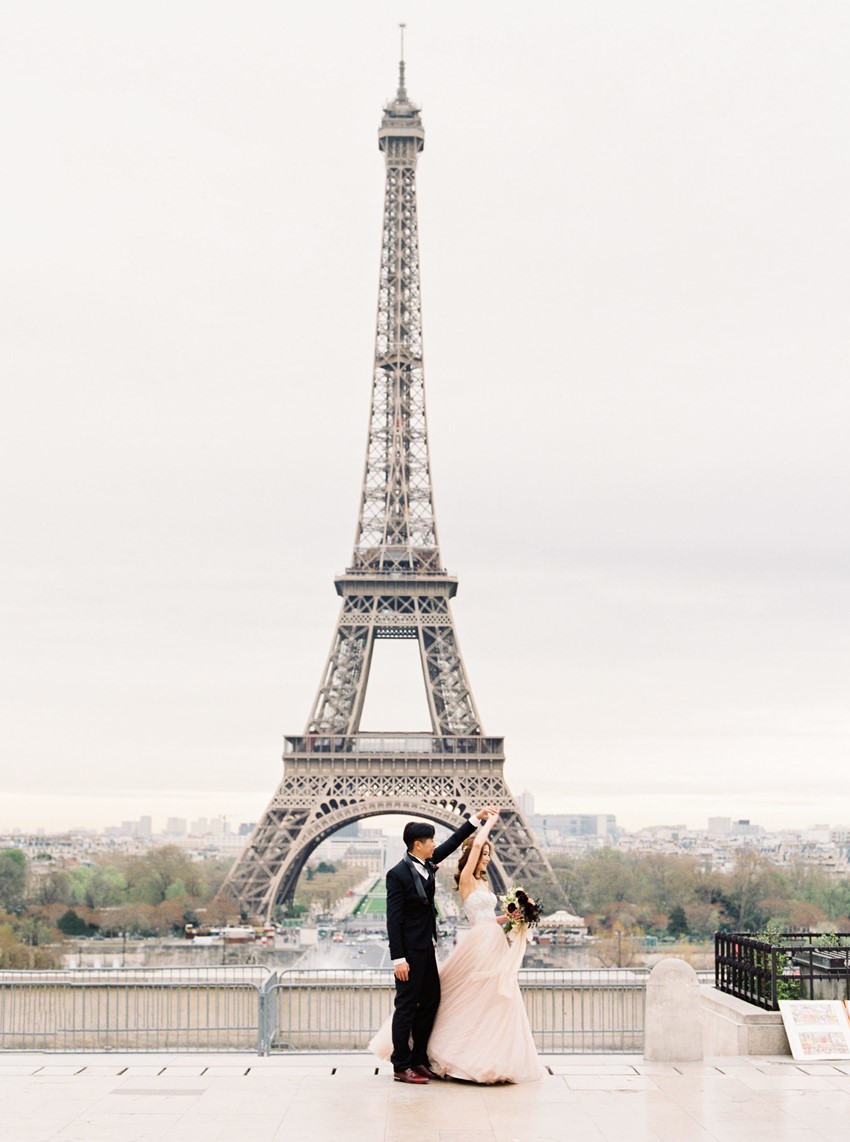 Eiffel Tower Paris Wedding Photos