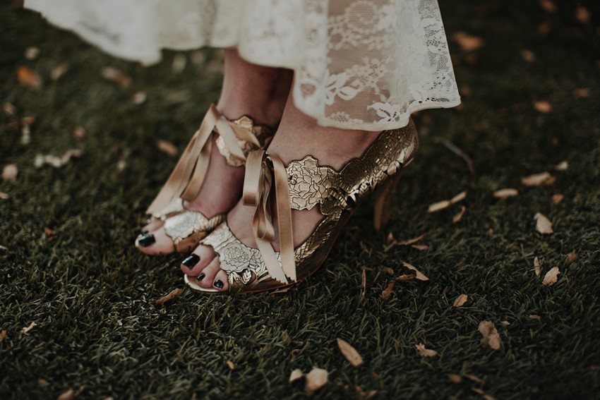 Rose Gold Bridal Shoes