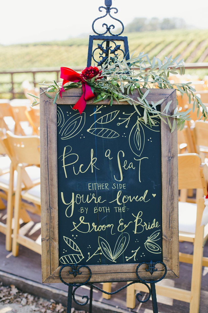Chalk Board Wedding Sign